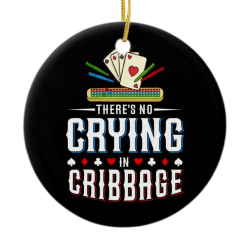 Cribbage Board Player Card Game Rules Crib Play Ceramic Ornament