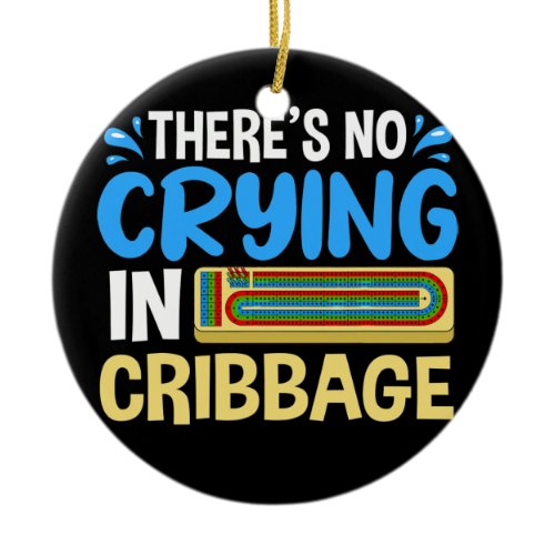 Cribbage Board Player Card Game Rules Crib Play Ceramic Ornament