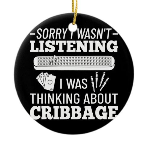 Cribbage Board Player Card Game Rules Crib Play Ceramic Ornament