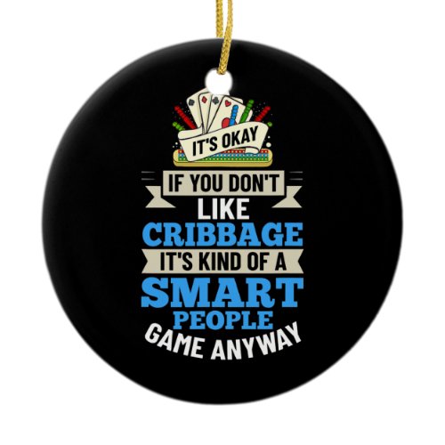 Cribbage Board Player Card Game Rules Crib Play Ceramic Ornament