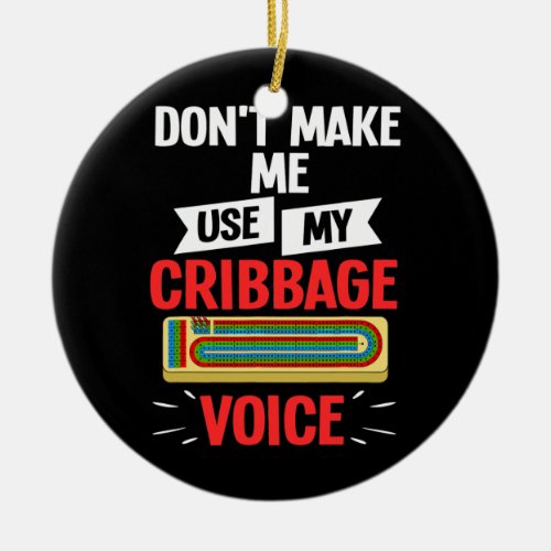 Cribbage Board Player Card Game Rules Crib Play Ceramic Ornament