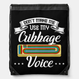 Cribbage Board Player Card Game Rules Crib Play Drawstring Bag