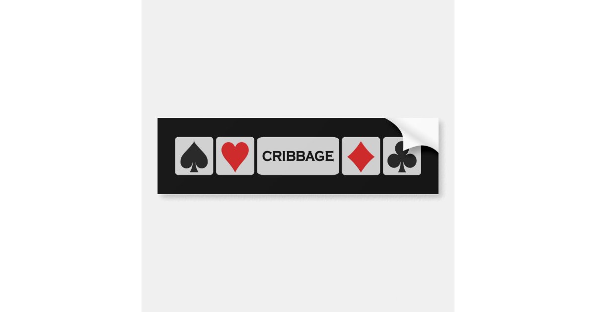 Cribbage bumpersticker bumper sticker | Zazzle