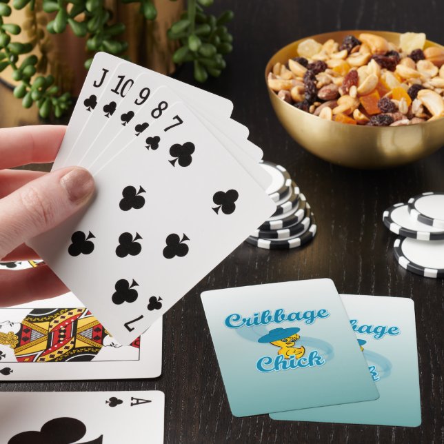 Cribbage Chick #3 Poker Cards (In Situ)