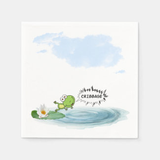 Cribbage Frog Paper Napkins