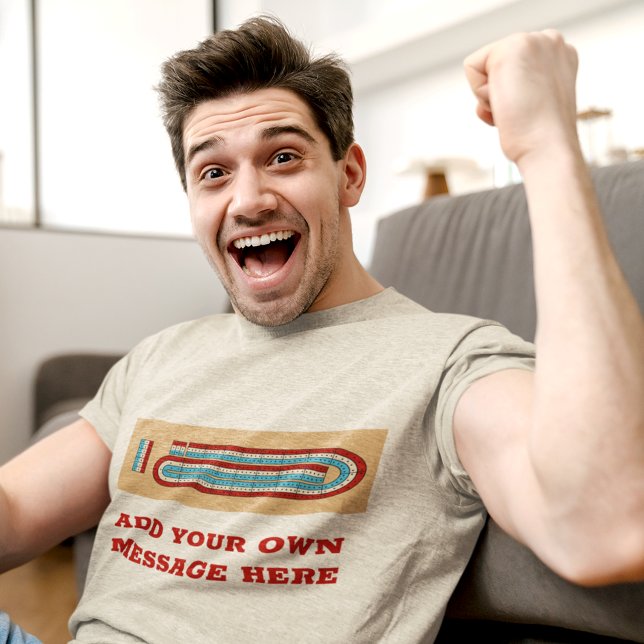 Cribbage Game Board wih Your Message Graphic Tri-Blend Shirt (Creator Uploaded)