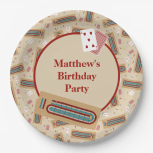 Cribbage Game Themed Personalized Party Paper Plates
