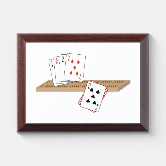 Cribbage Hand Award Plaque (Horizontal)