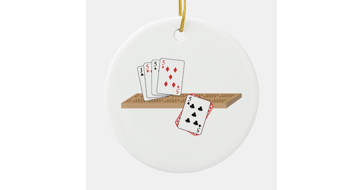 Cribbage Hand Ceramic Ornament Zazzle