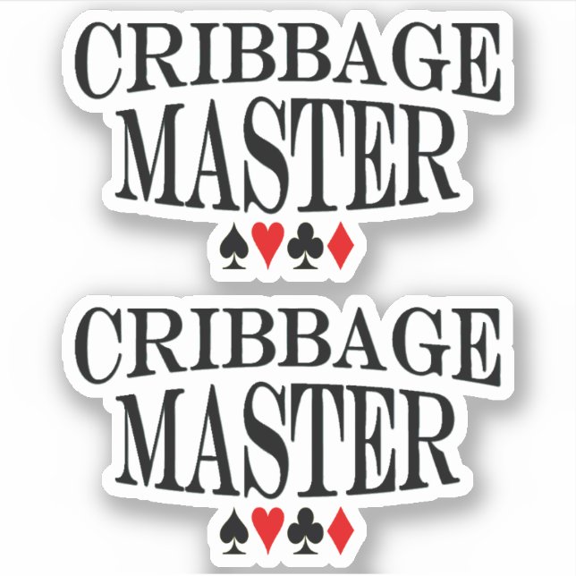 Cribbage Master 2x Vinyl Sticker (Front)