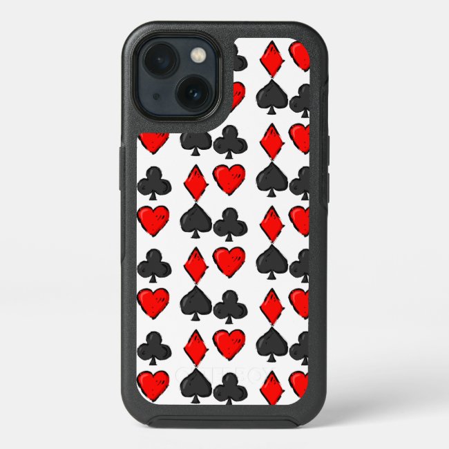 Cribbage Pattern Red Black OtterBox iPhone 13 Case