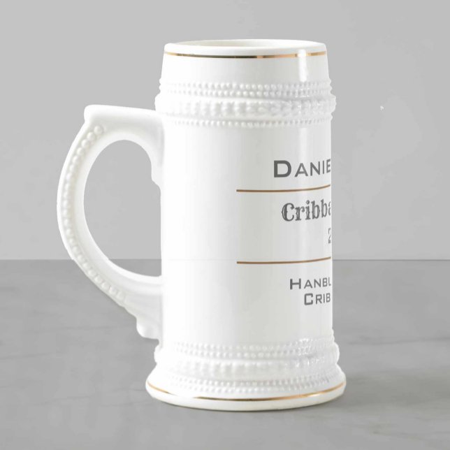 Cribbage Player and Cribbage Champion Beer Stein (Creator Uploaded)