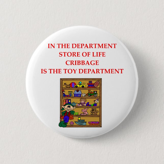 CRIBBAGE player gifts t-shirts Pinback Button (Front)