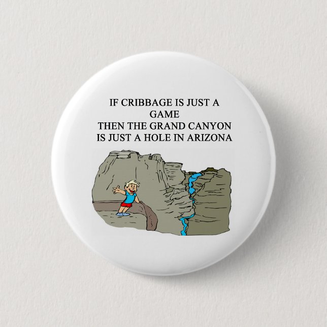 CRIBBAGE player Pinback Button (Front)