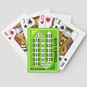 Cribbage Playing Cards Personalized Green