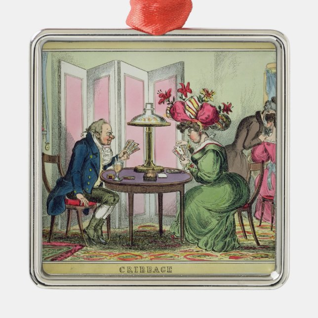 Cribbage, published by Thomas McLean, London (colo Metal Ornament (Front)