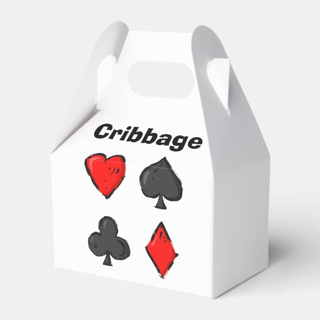 Cribbage Red Black and White Favor Box
