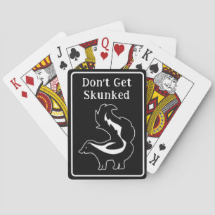 Cribbage Skunked Cute Black and White Poker Cards