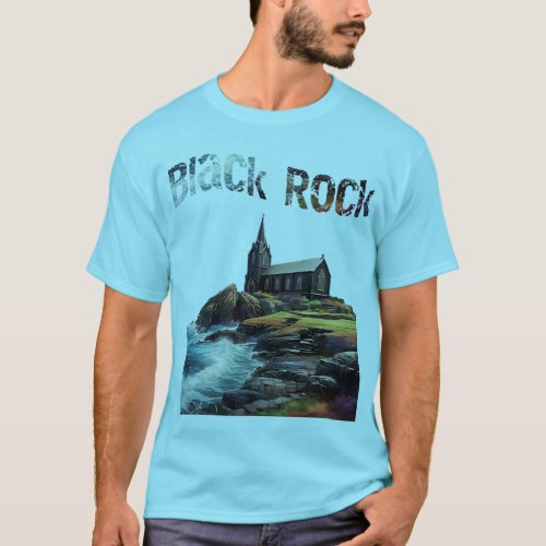 Criccieth Castle from a Stormy Black Rock Sands T_Shirt