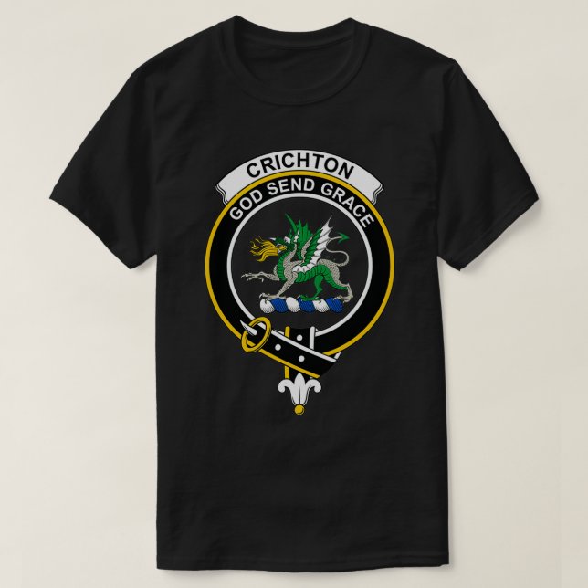 Crichton Crest Tartan Clan Scottish Clan T-Shirt (Design Front)