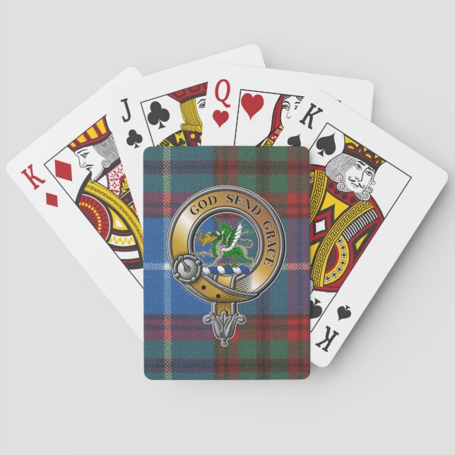 Crichton Tartan & Badge Poker Cards (Back)