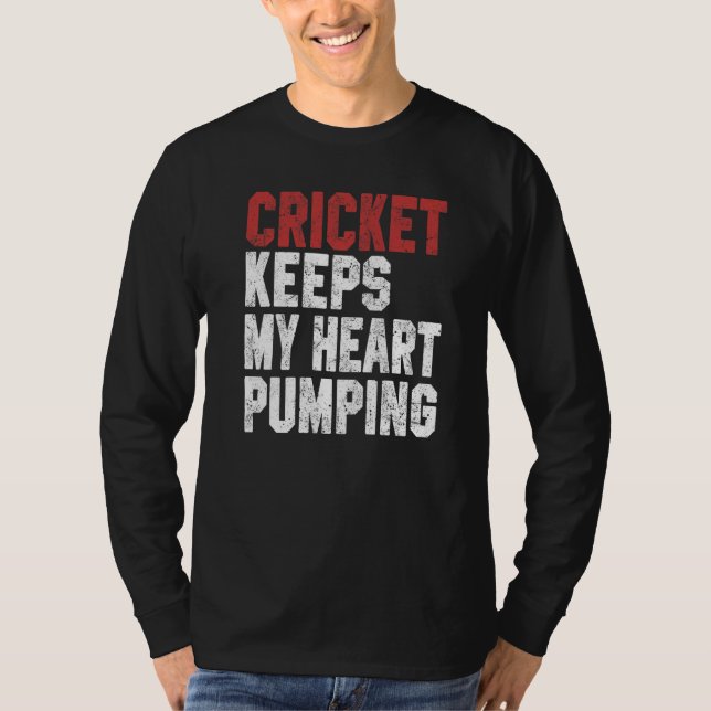 Cricke For Men Women Bearded Cricket Dad Coach T-Shirt (Front)