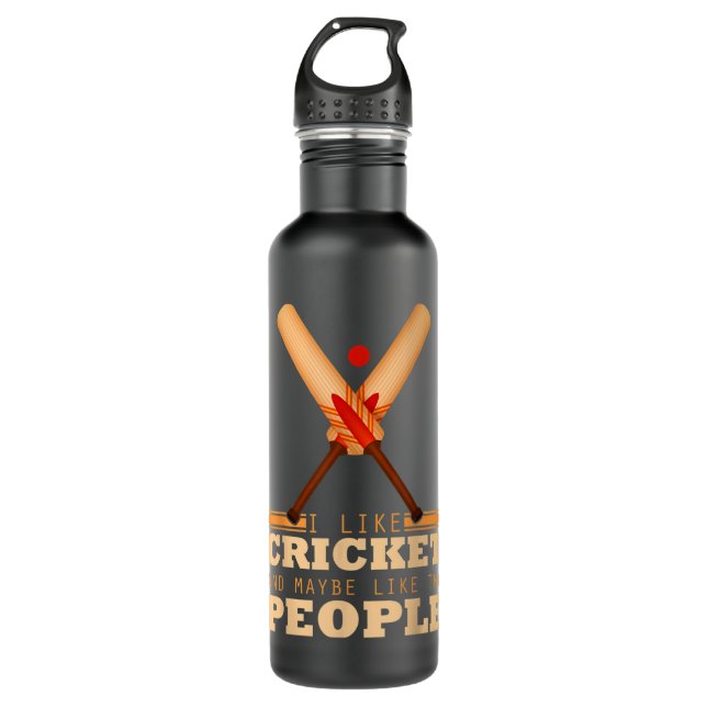 Cricket 17\Cricket Sport Jersey Cricket Shoes Cric Stainless Steel Water Bottle (Front)