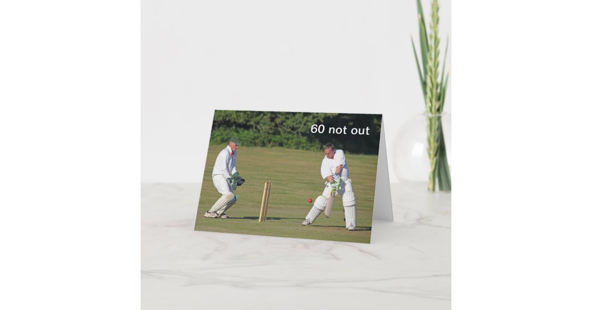 Cricket 60th birthday card | Zazzle