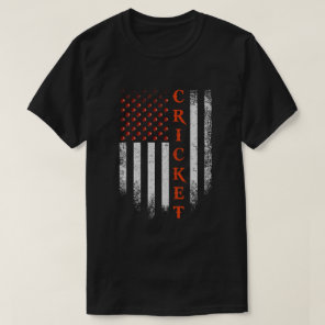 Cricket Apparel US Flag Cricket Player American T-Shirt