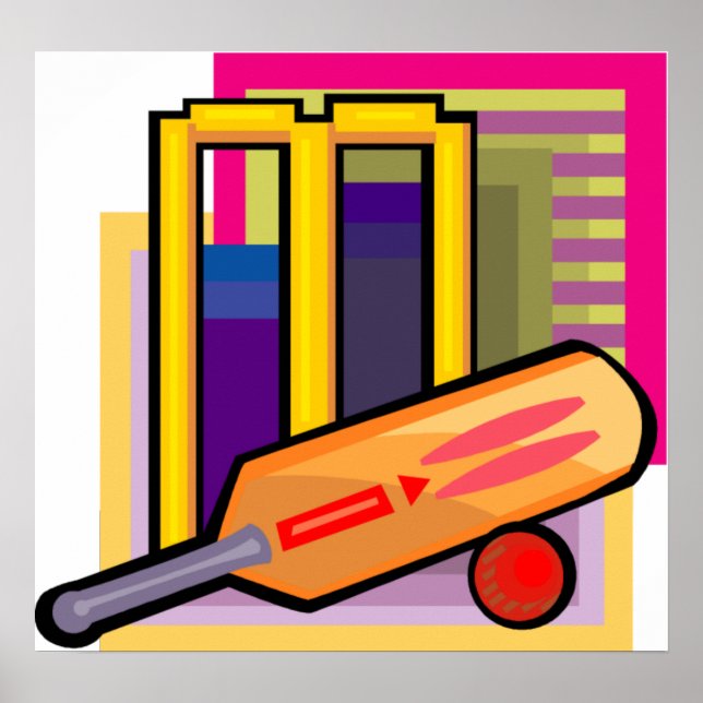 Cricket Art Poster (Front)