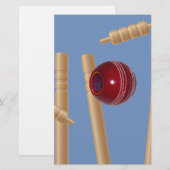 Cricket Ball And Stumps, (Front/Back)