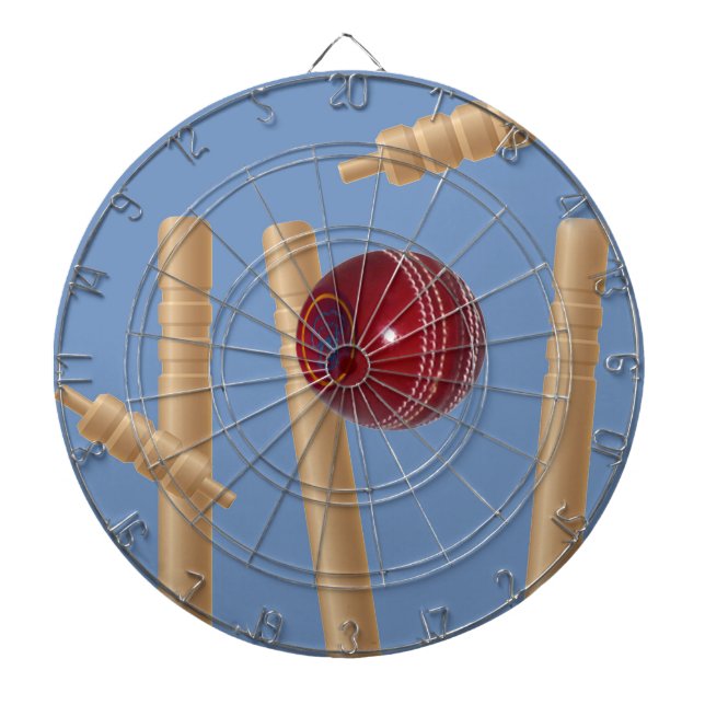 Cricket Ball And Stumps, Dart Board (Front)