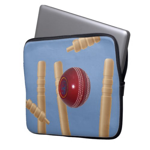 Cricket Ball And Stumps Laptop Sleeve