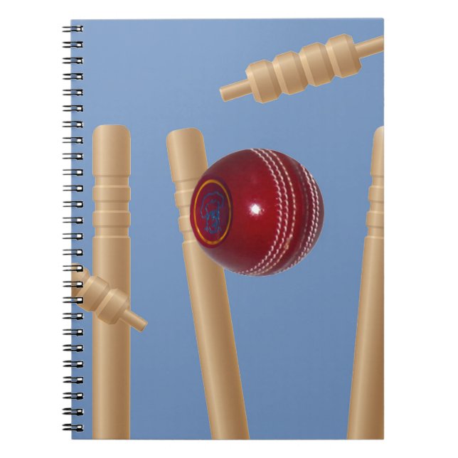 Cricket Ball And Stumps, Notebook (Front)