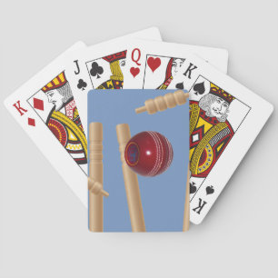 Cricket Ball And Stumps, Poker Cards