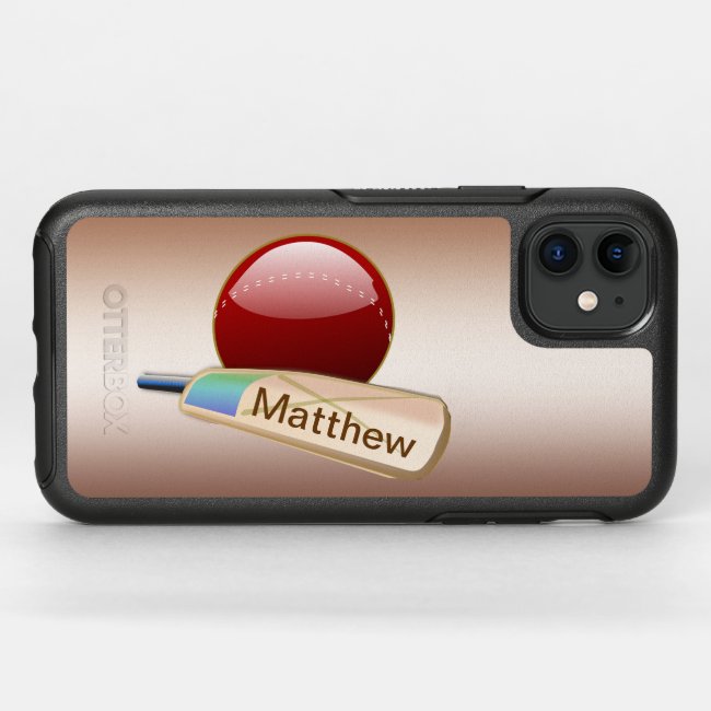 Cricket Ball Bat Sports OtterBox iPhone 11 Case
