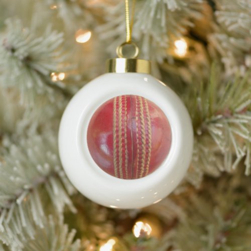 Cricket Ball Christmas tree ornament Ceramic Ball Christmas Ornament