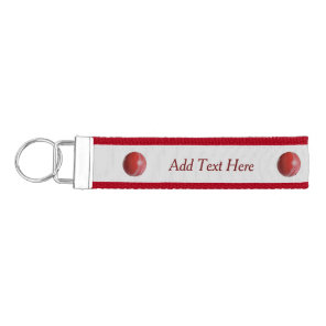 Cricket Ball Custom Personalized Wrist Keychain