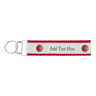Cricket Ball Custom Personalized Wrist Keychain