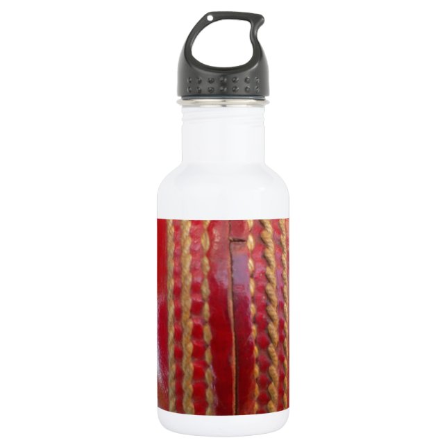 Cricket Ball.jpg Stainless Steel Water Bottle (Front)