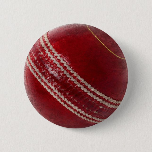 CRICKET BALL PINBACK BUTTON (Front)