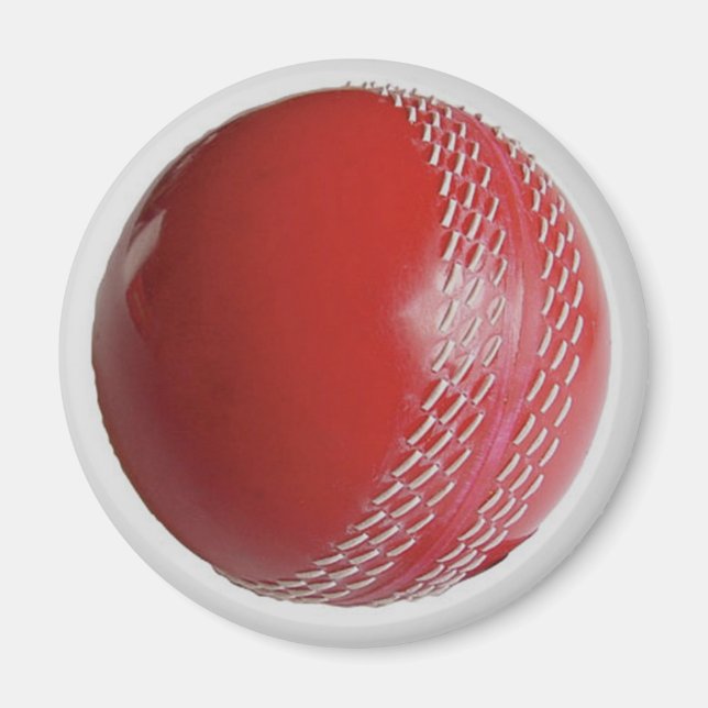Cricket Ball Red Customize With Your Name Magnet (Front)