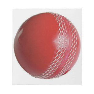 Cricket Ball Red Customize With Your Name Notepad