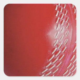 Cricket Ball Red Customize With Your Name Square Sticker