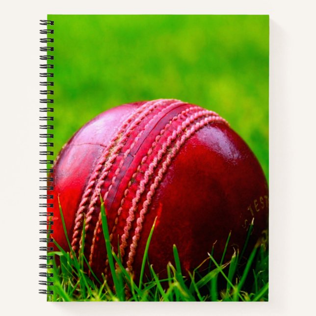 Cricket Ball Sport Personalize it With Text Notebook (Front)