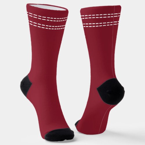Cricket Ball Stitching Seam Fun Cricketer Socks