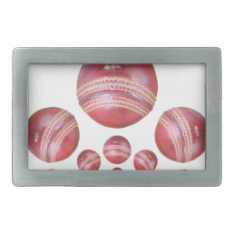 cricket balls pro rectangular belt buckle