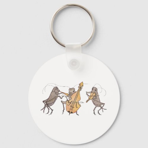 Cricket Band with Horn Cello  Violin Keychain