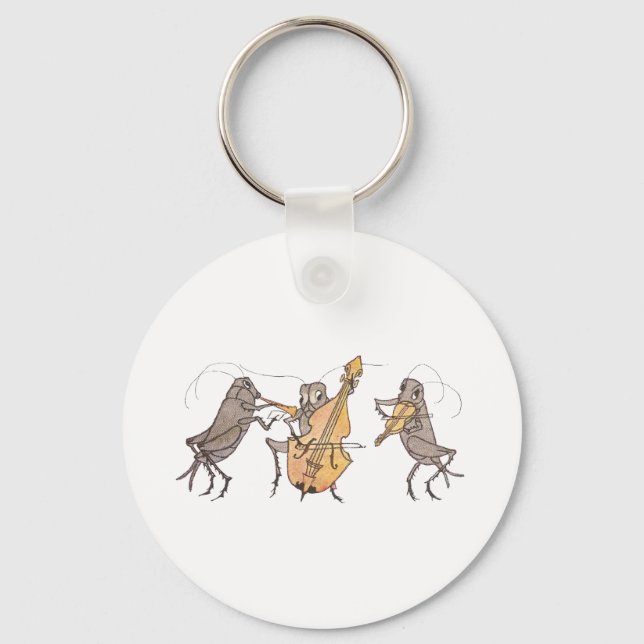 Cricket Band with Horn, Cello & Violin Keychain (Front)