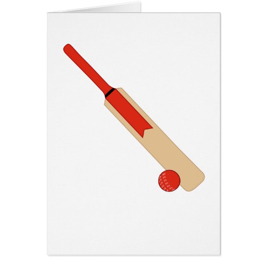 Cricket Bat and Ball Card (Front)